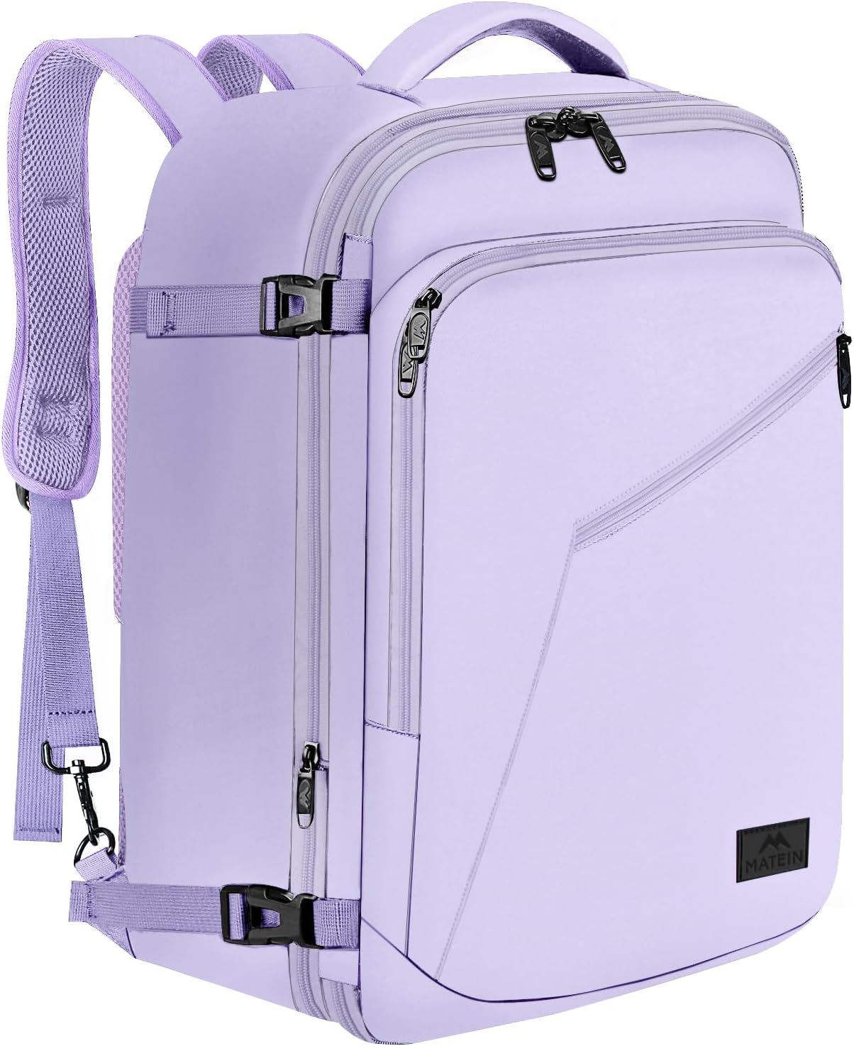 MATEIN Extra Large Carry-On Backpack - Expandable Airplane Approved Travel Bag for Men & Women | Water-Resistant 40L, Black