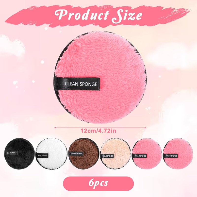 Reusable Cotton Rounds - Soft Double-Sided Makeup Remover Pads | 5 Pack in 5 Colors