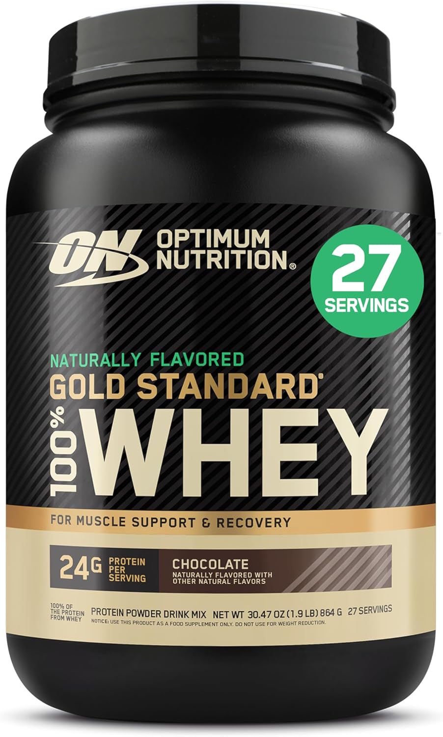 Optimum Nutrition Whey Protein Powder - Double Rich Chocolate Flavor | 1.98 lb Size