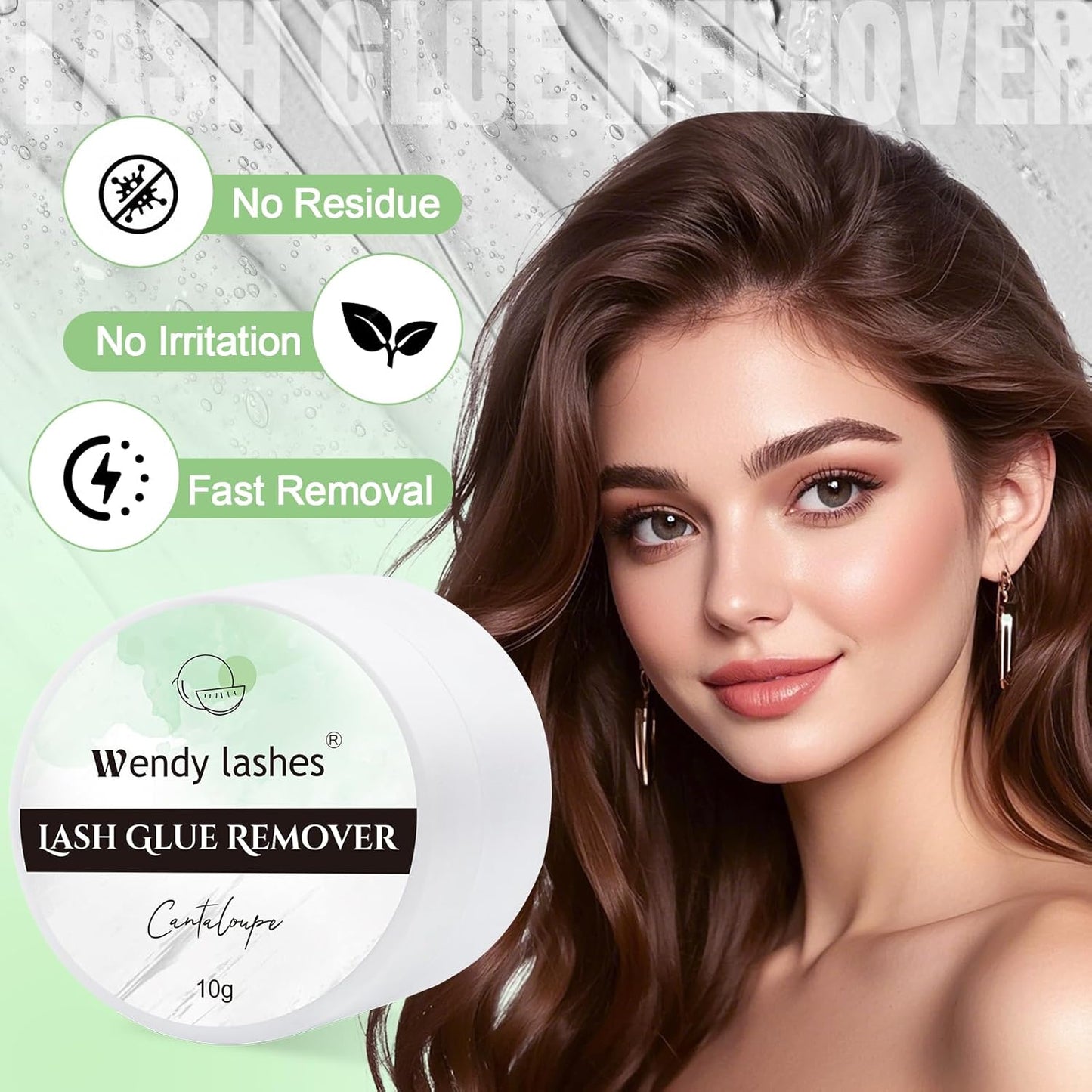 Eyelash Extension Remover Cream - Low Irritation Formula for Powerful Glue Dissolving | 10g Gray Hami Melon