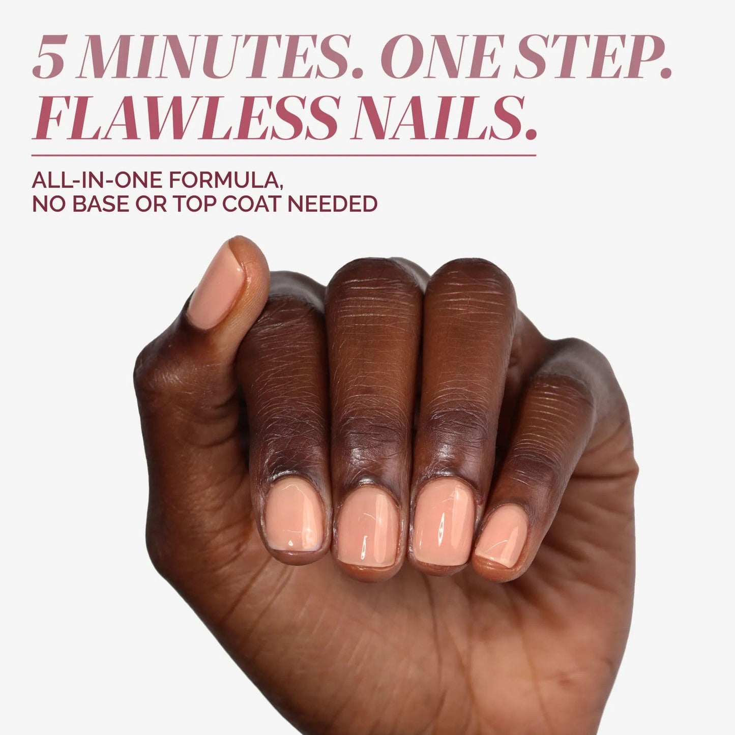 LONDONTOWN Perfecting Nail Veil, Sheer, Buildable Nail Tint Plus Nail Strengthener, Hydrates & Conditions Nails, #5 Muted Pumpkin Tint, 0.4 Fl Oz