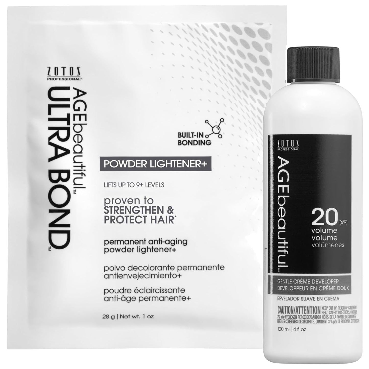 AGE Beautiful Permanent Powder Hair Lightener - Ultra Bond Formula, Lifts 9+ Levels for Professional Highlights