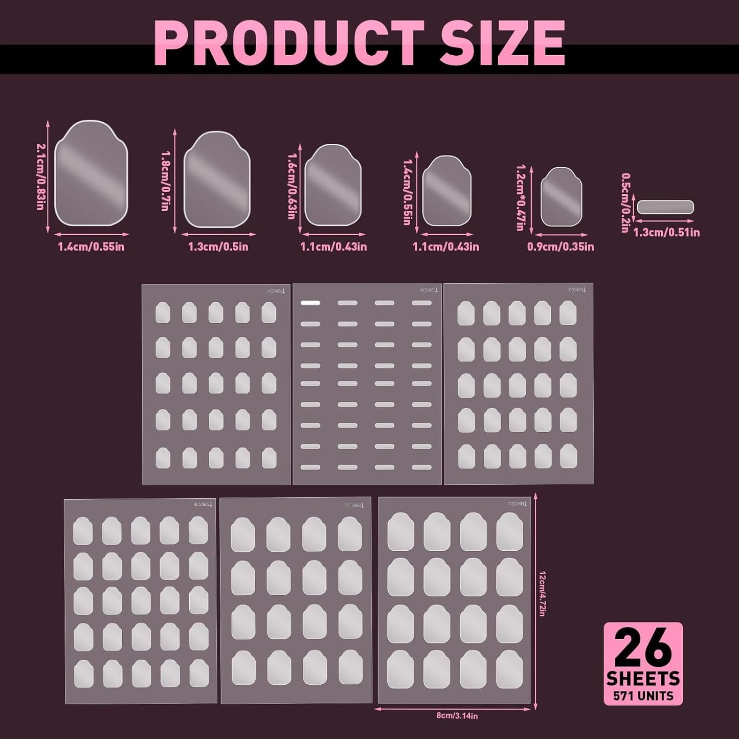 Nail Repair Patches - Upgraded Invisible Sheets for Damaged Nails | Easy-to-Use Recovery Layer, Various Sizes