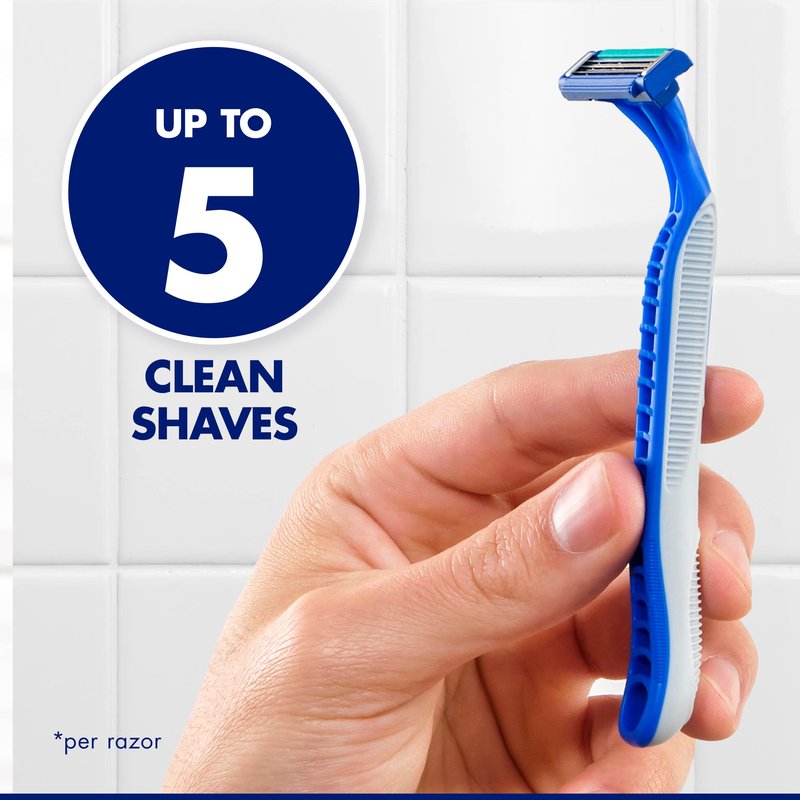 Gillette Sensor3 Simple Men’s Disposable Razors, 8 Count (Pack of 2) Blue