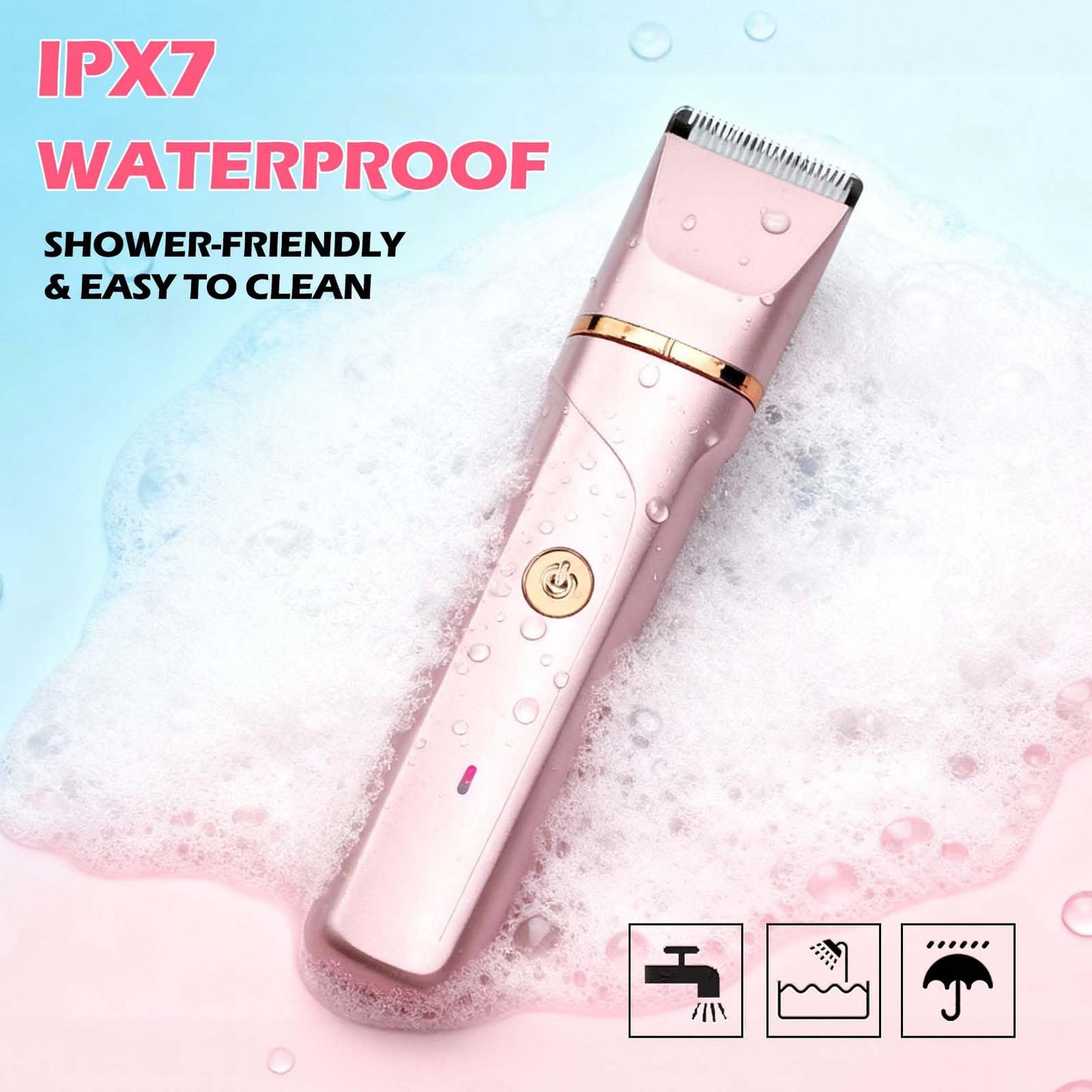 Bikini Trimmer for Women 2-in-1 Electric Razors for Women with Body & Facial Heads, Rechargeable Bikini Shaver for Smooth Pubic & Body Grooming, Waterproof, Portable & Travel-Friendly Gift
