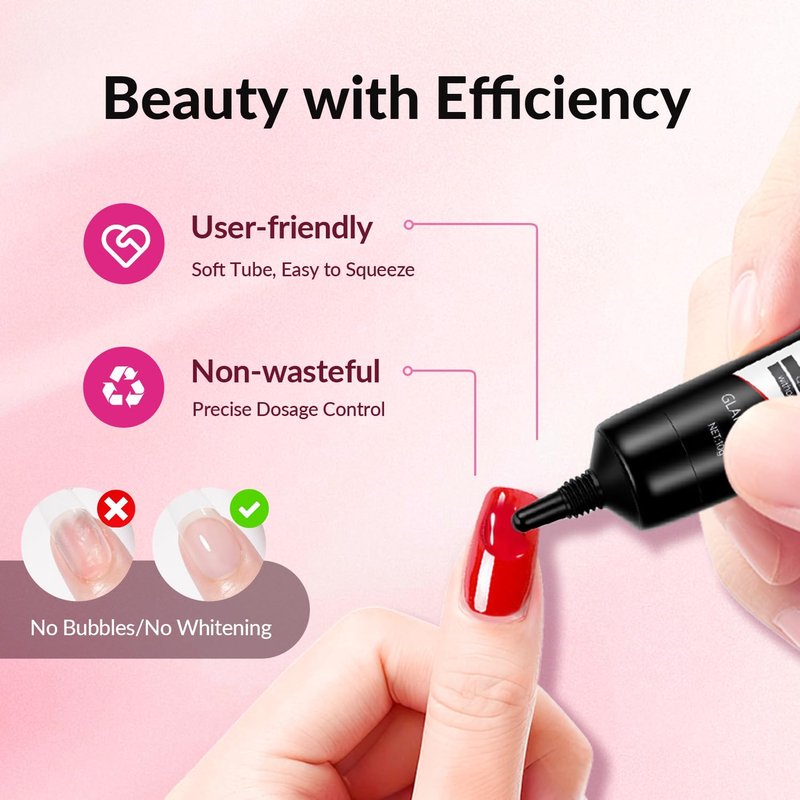 Quick Dry Nail Glue Gel - Super Strong, Long Lasting Formula | 10g with 10ml Remover