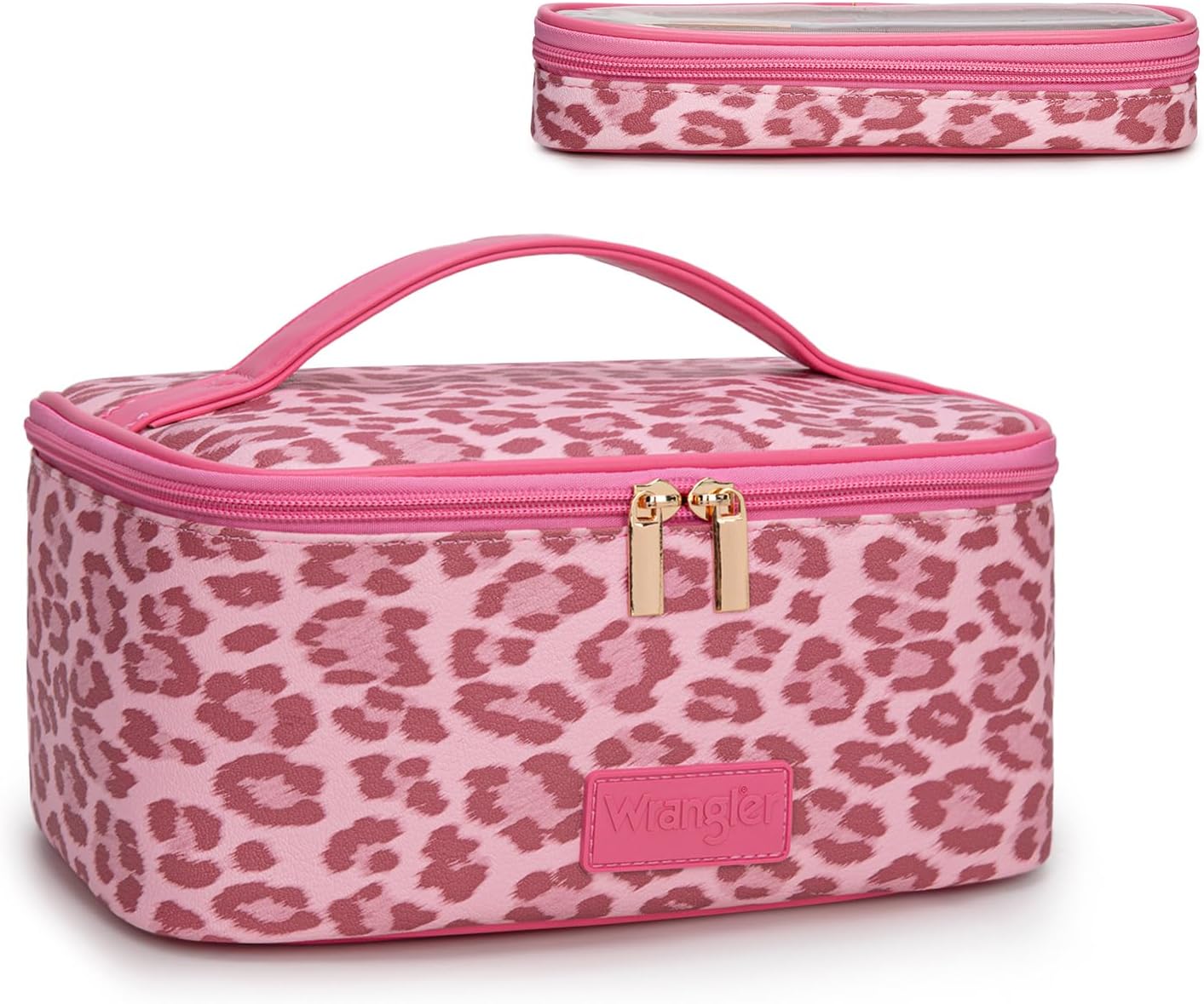 Travel Makeup Bag Set - Large Cosmetic Organizer with Brush Holder | Portable Toiletry Bag for Women - Aztec Design
