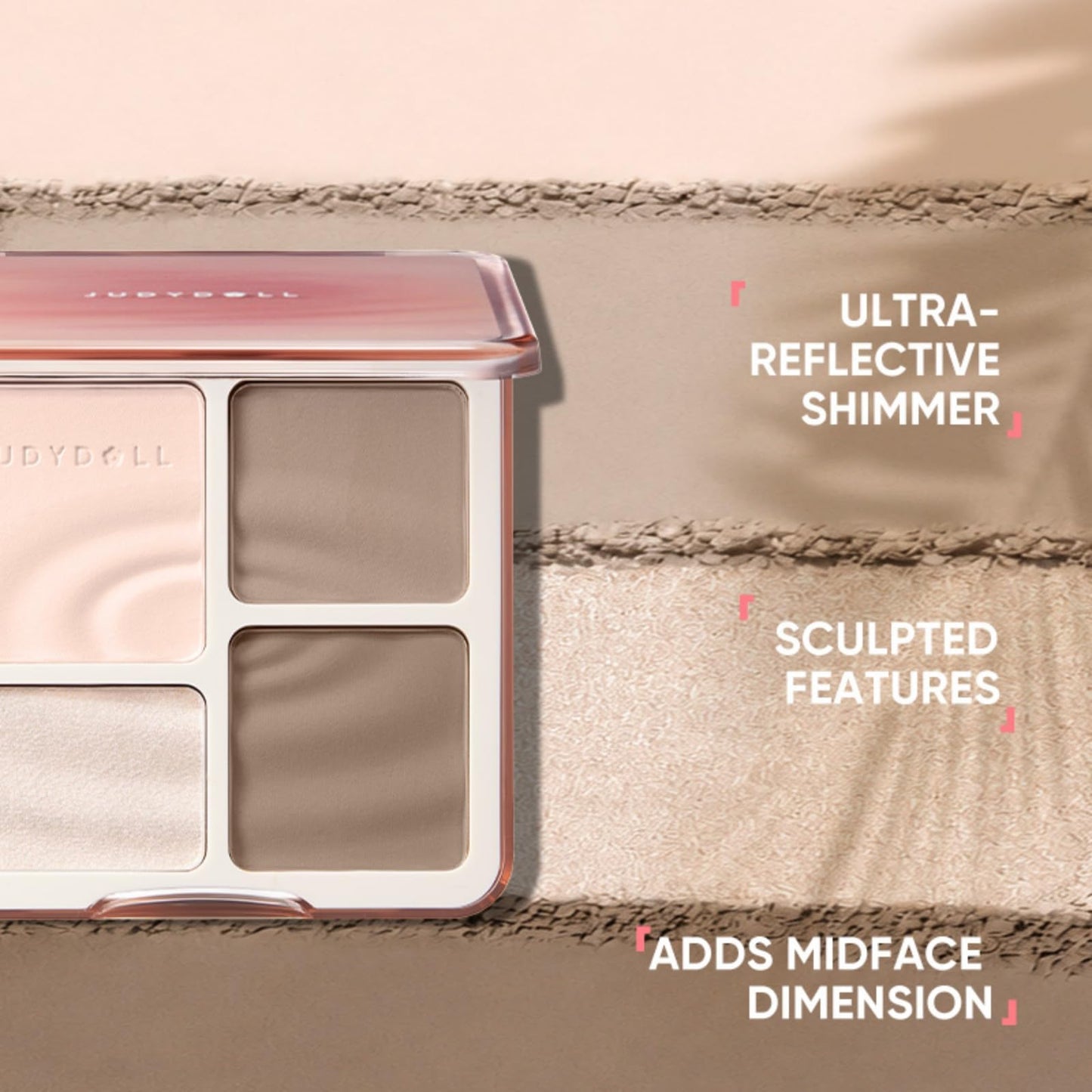 JUDYDOLL Contour Palette Highlighter Makeup Korean Makeup (01 Wave)