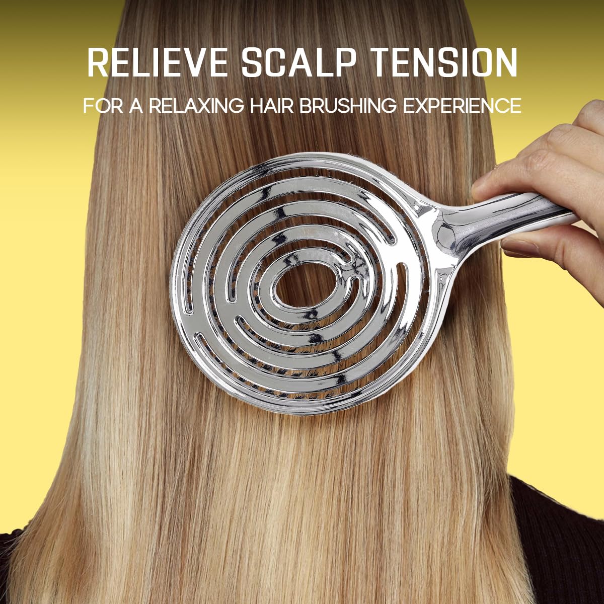 HALOVIDA Hair Brush - Double Layer Boar Bristle & Nylon Detangler for Smooth, Frizz-Free Hair | Scalp Massage Cushion