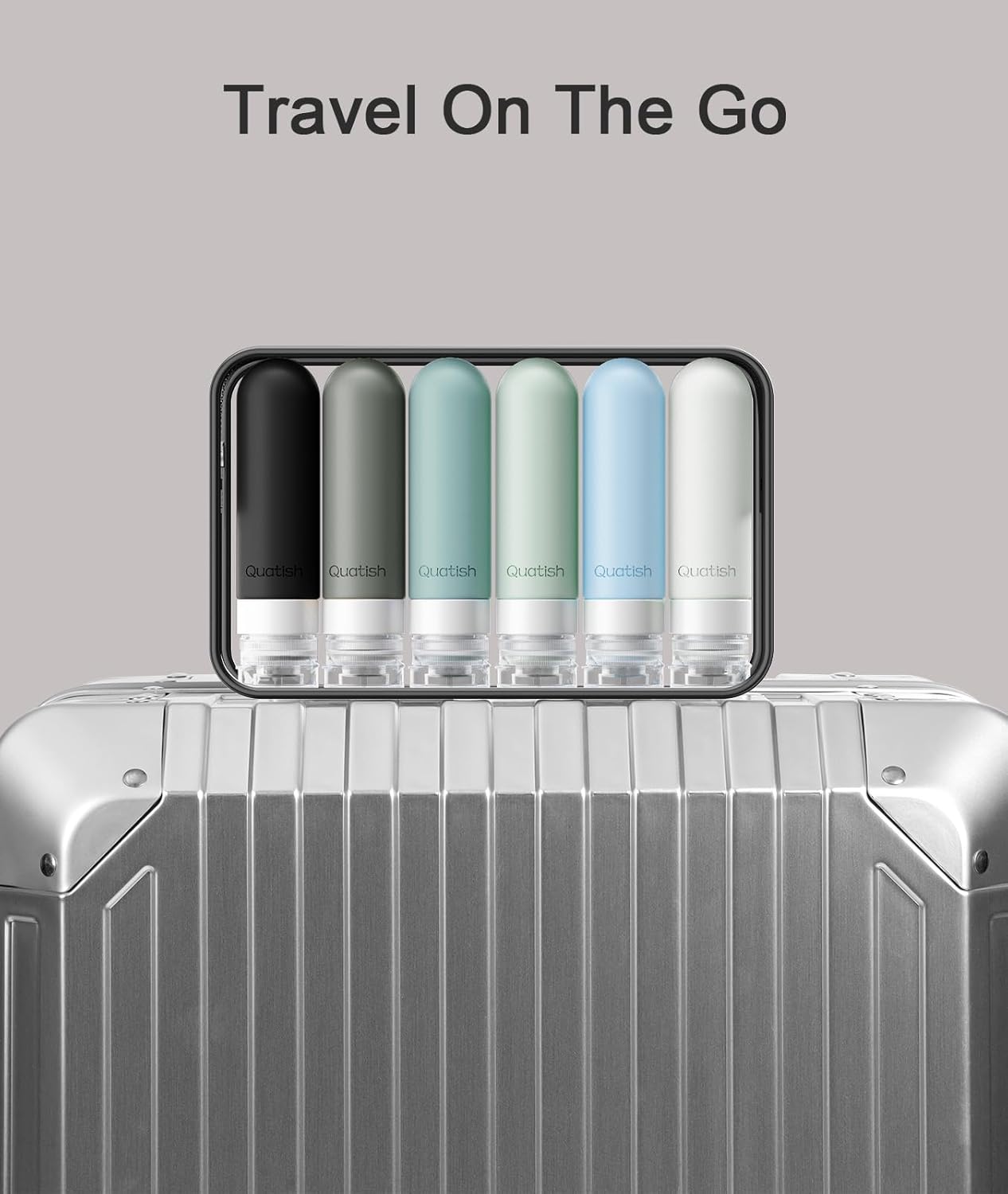 Travel Bottles for Toiletries - 6 Pack Leakproof TSA Approved 3 oz Silicone Containers | BPA Free, Black