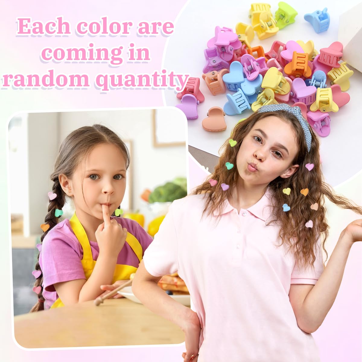 150 pcs Colorful Mini Flower Hair Clips Small Claw Clips Cute Hair Clips for Girls Hair Accessories for Women Girls Toddler