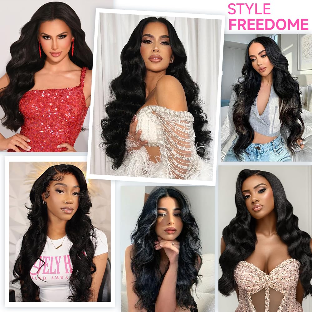 YUNXING 30 Inch 13x6 Body Wave Lace Front Wigs Human Hair Pre Plucked 200% Density HD Lace Frontal Wigs Human Hair For Women 10A Body Wave Glueless Wigs