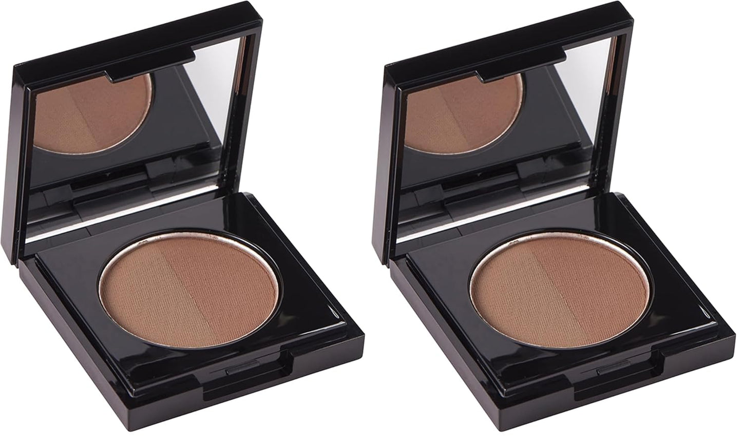 Duo Luxury Brow Powder - Versatile Vegan Compact for Full, Defined Brows - Charcoal | 0.88 oz