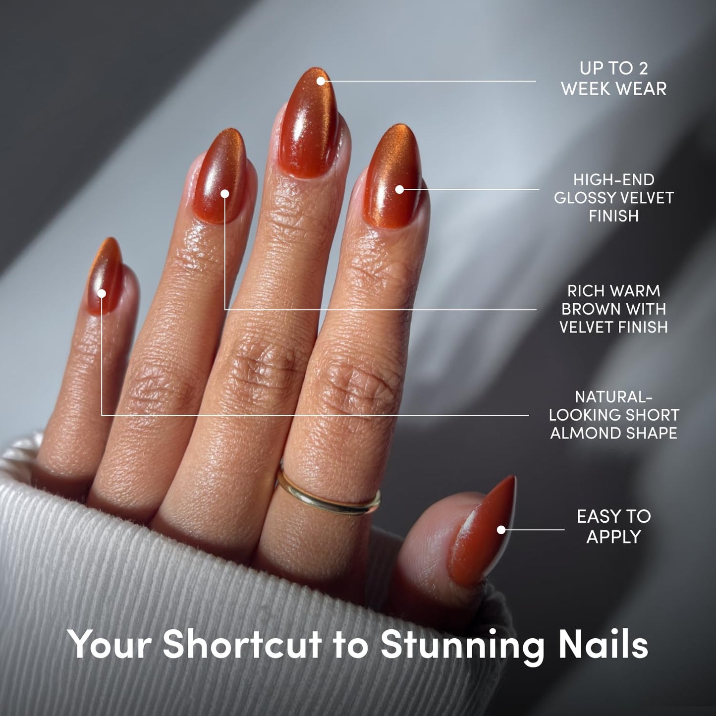 Glamnetic Short Almond Press-On Nails Bundle - Polka Dot French Tips & 3D Nail Art | Vacation Designs, 5 Styles