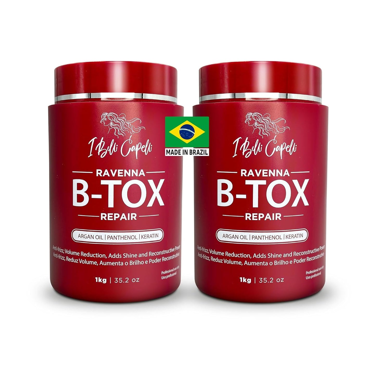 Professional Keratin Hair B-tox Treatment - Smoothing & Straightening System | 3x1L (105.8oz)