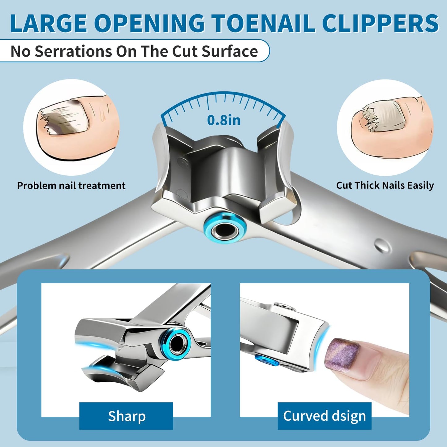 Stainless Steel Ingrown Toenail Kit – 7-Piece Removal & Treatment Set