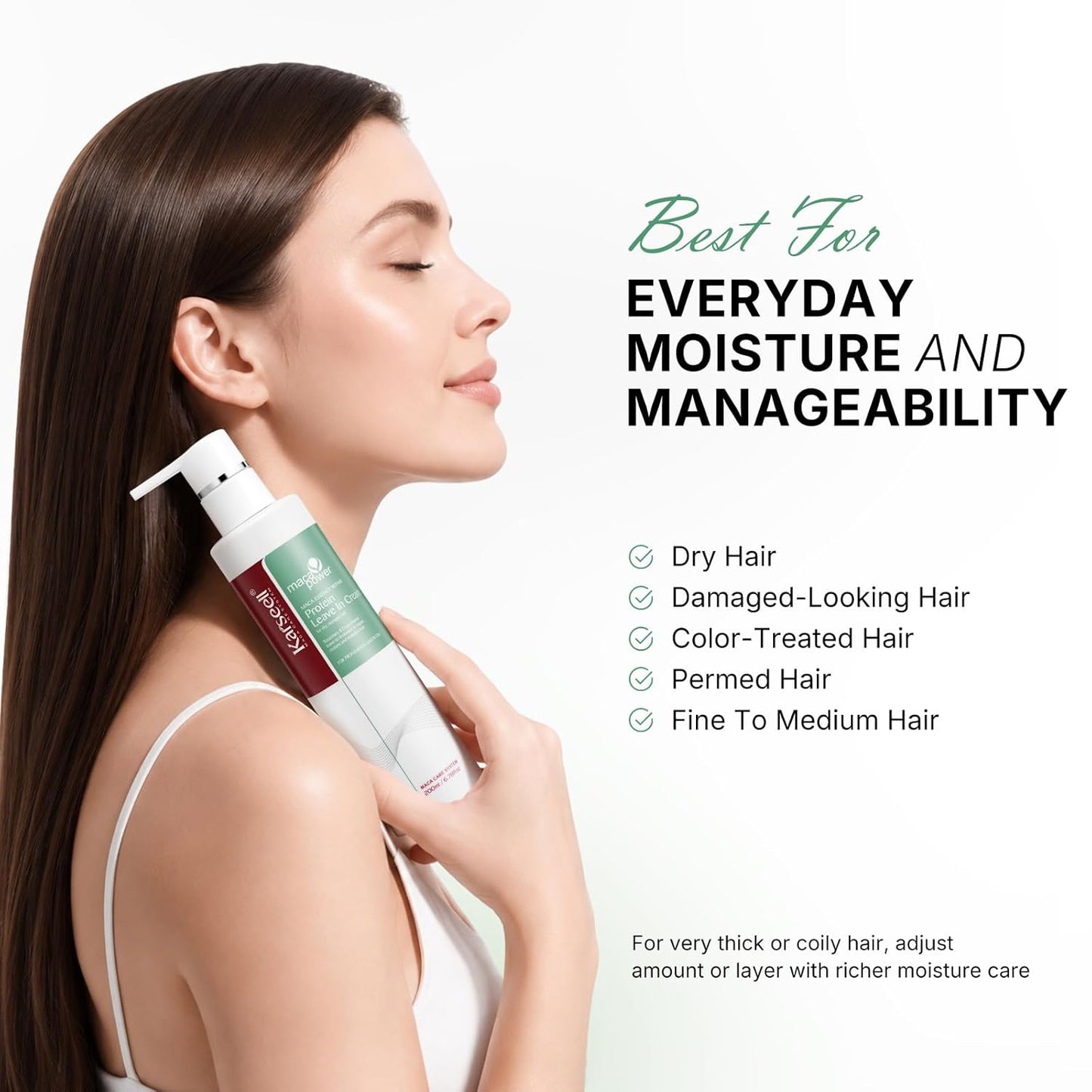 Karseell Repair Protein Cream | Leave-In Conditioner for Dry, Damaged Hair - Organic Treatment