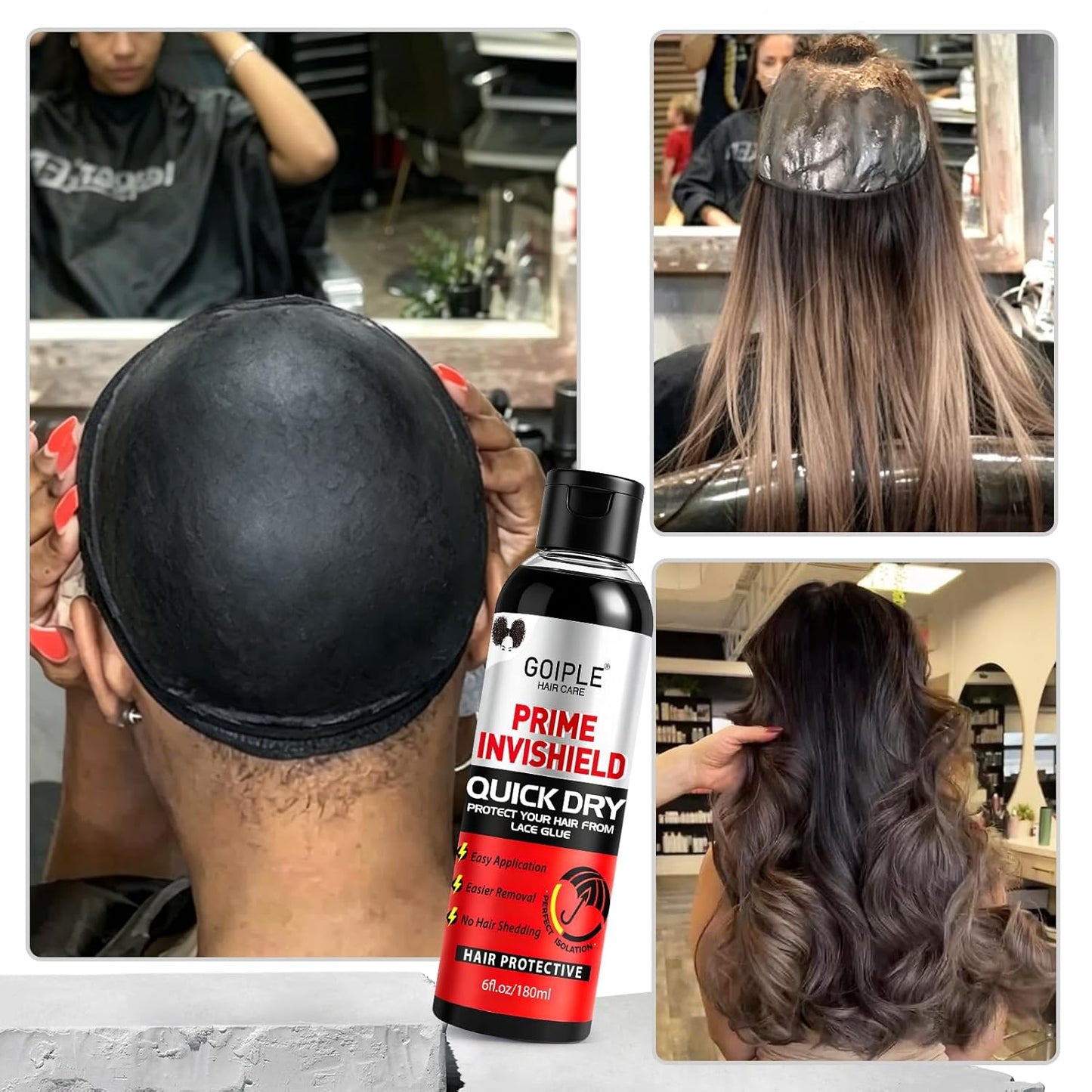 Weave Bond Hair Protector - Quick Dry Liquid Cap for Hair & Scalp | Breathable, Lightweight, 6 fl oz