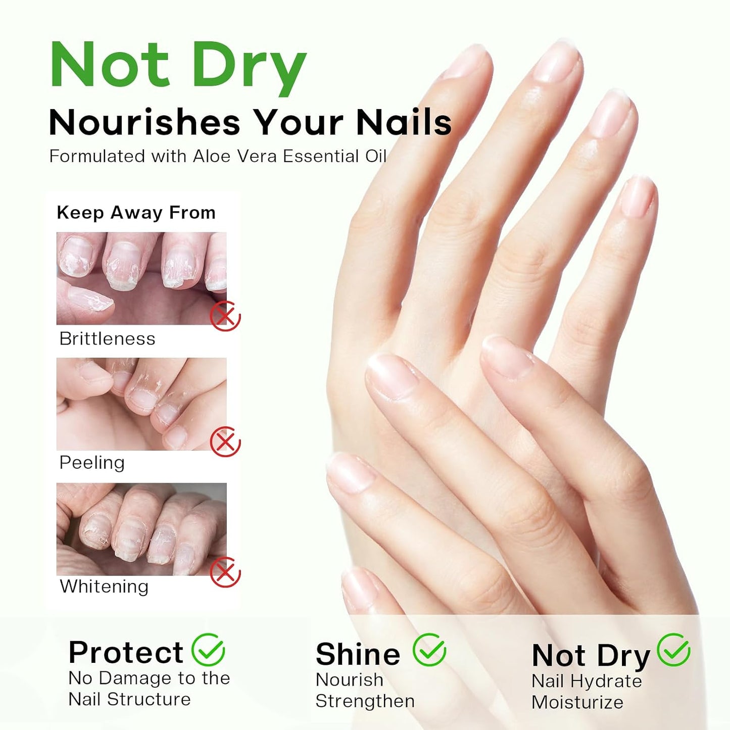 Acetone Nail Polish Remover - Professional Soak-Off Gel Formula with Aloe Vera | 8 Fl. Oz.