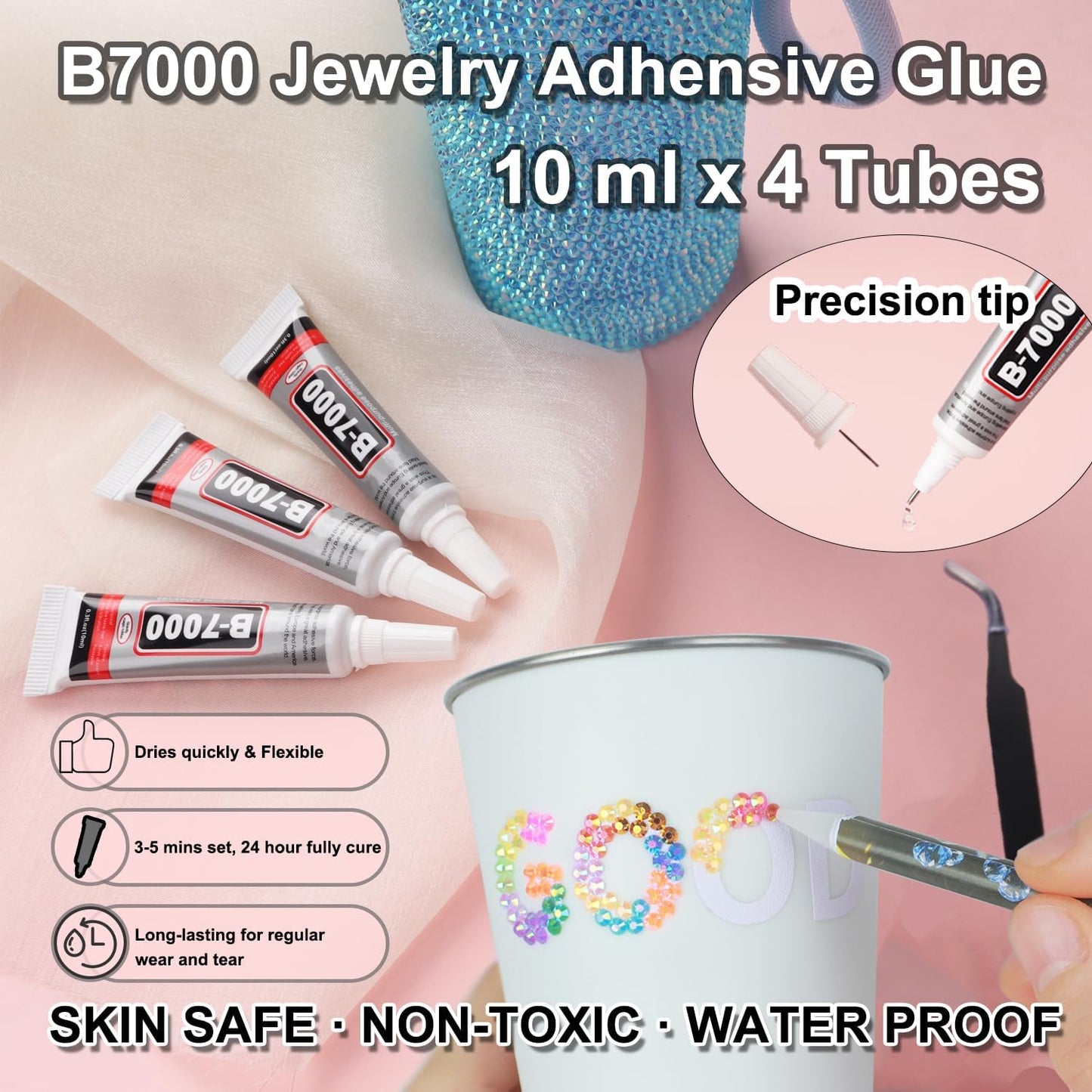Rhinestones for Bedazzling - 40,000 Pcs 3mm Multicolor Flatback Gems & Tools | DIY Crafts Kit