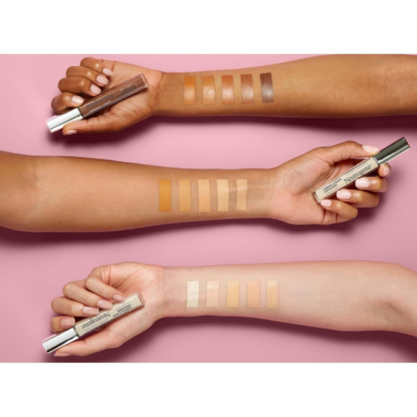 Neutrogena Radiant Brightening Cream Concealer - Lightweight, Non-Comedogenic, Peptides & Vitamin E | Cashew Light/Medium 03, 0.24 oz