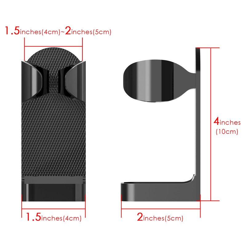 Linkidea 2 Pack Wall Mount Electric Shaver Holder, Self-adhesive Shower Organizer for Philips 7, 9 Series, Bathroom Razor Stand (Black)