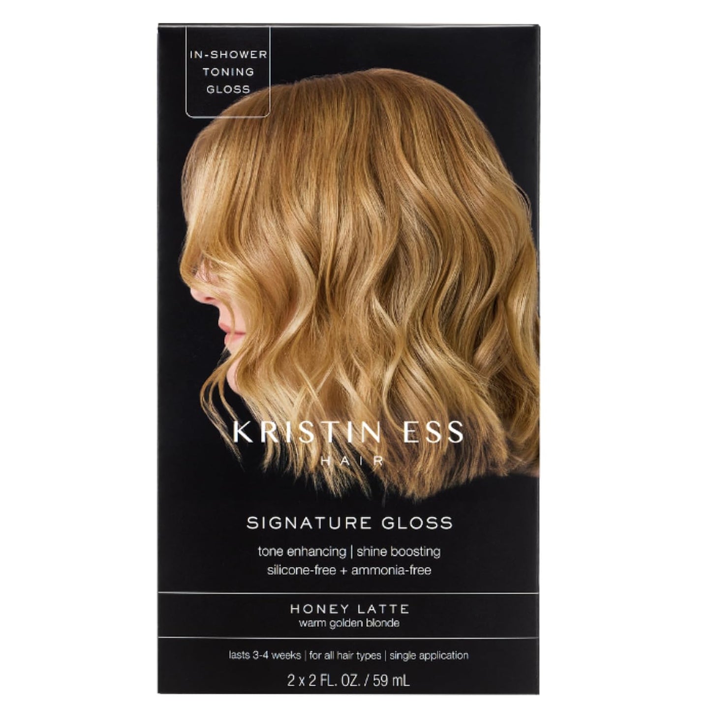 Kristin Ess Hair Gloss - Winter Wheat Light Neutral Blonde | 4-Week Semi-Permanent Color & Conditioner for Vibrant Shine