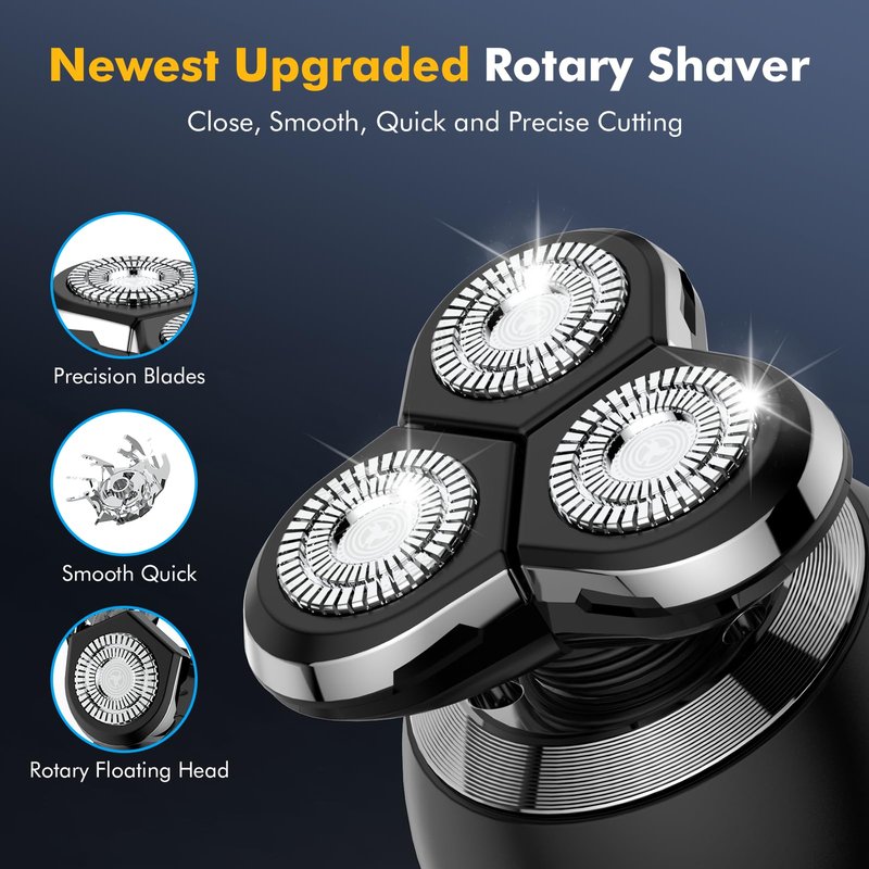 ETENTOUS Electric Razor for Men, 2025 Upgrade Electric Shavers for Men, Cordless Rechargeable Shaver for Men, Wet/Dry Mens Shaver Face Shaver, Quick Electric Razor Grooming Kit