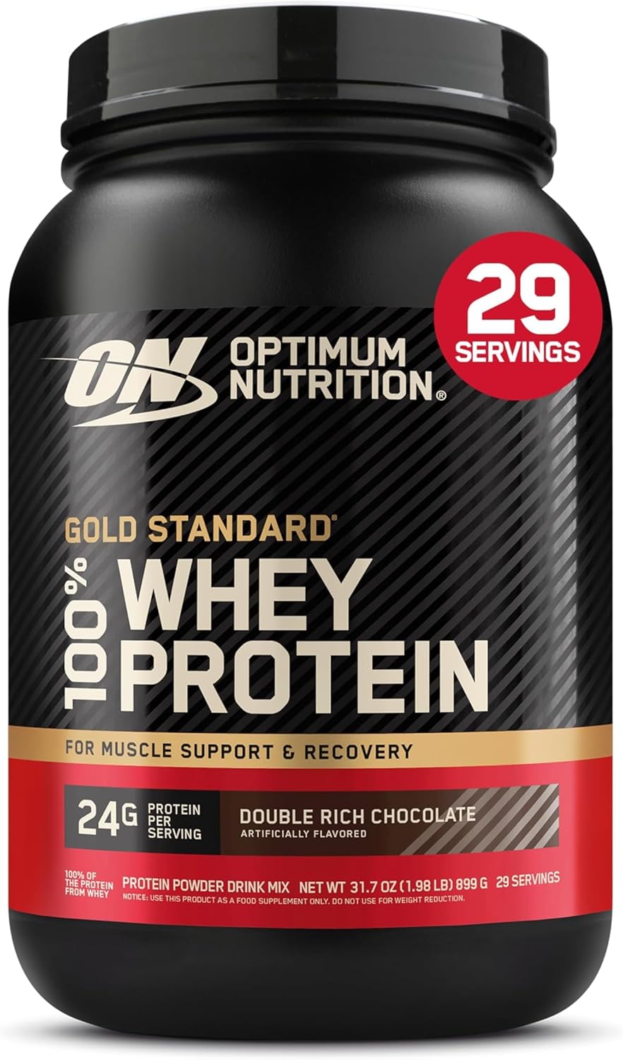 Optimum Nutrition Whey Protein Powder - Double Rich Chocolate Flavor | 1.98 lb Size