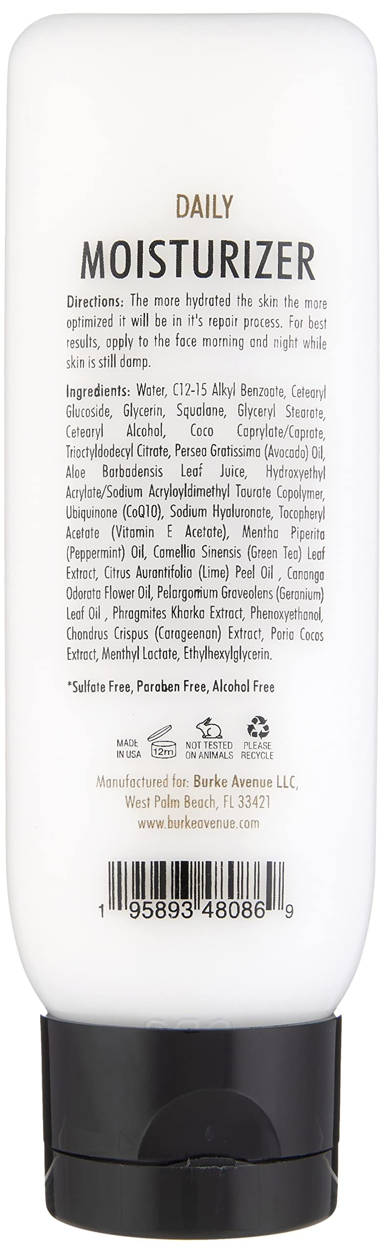 Burke Avenue 3 in 1 Daily Moisturizer – Face Lotion for Men & After-Shave Balm, Calming and Hydrating