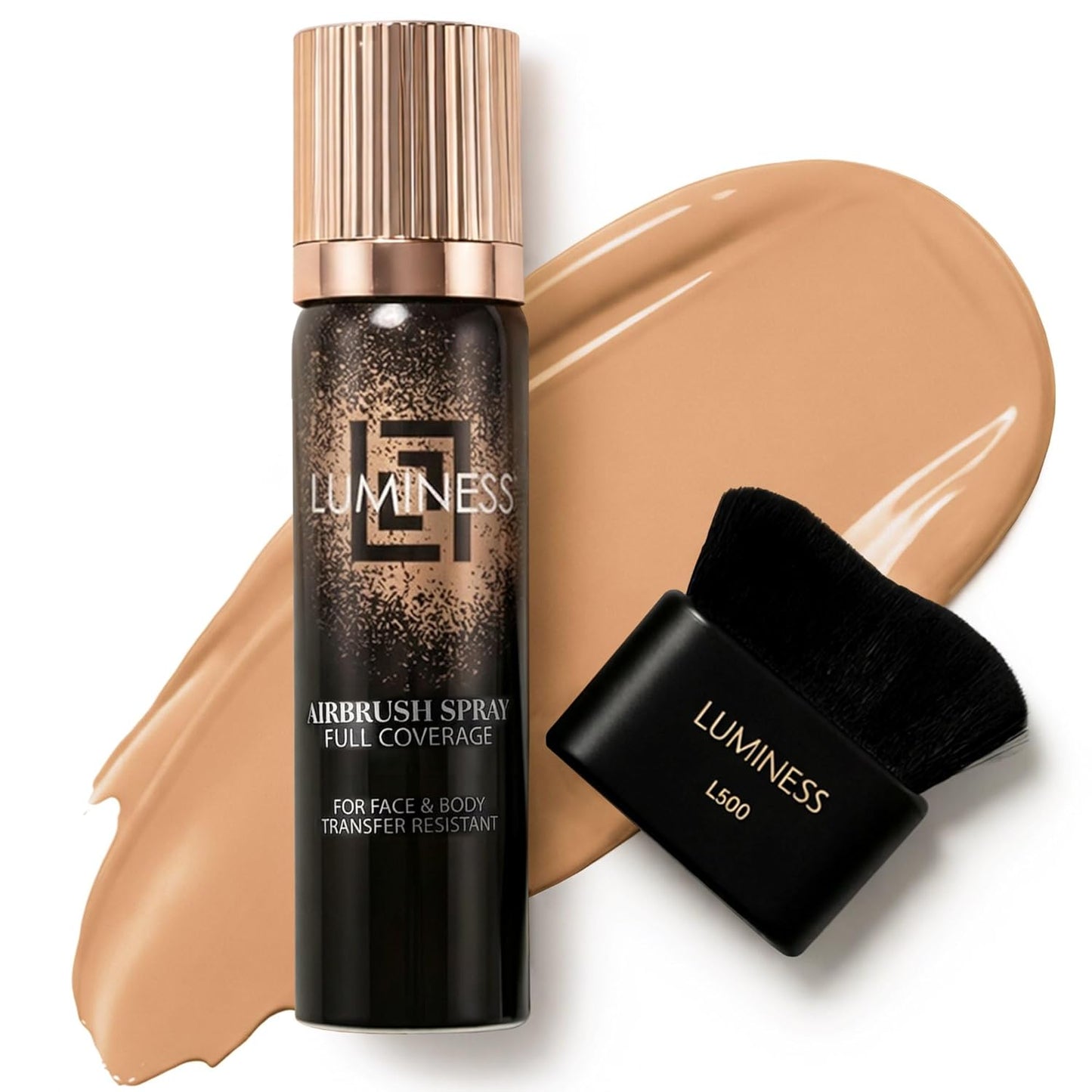 LUMINESS Airbrush Body Coverage Perfector - Waterproof Tattoo Cover Up Makeup | Full Coverage Foundation, 18-Hour Wear