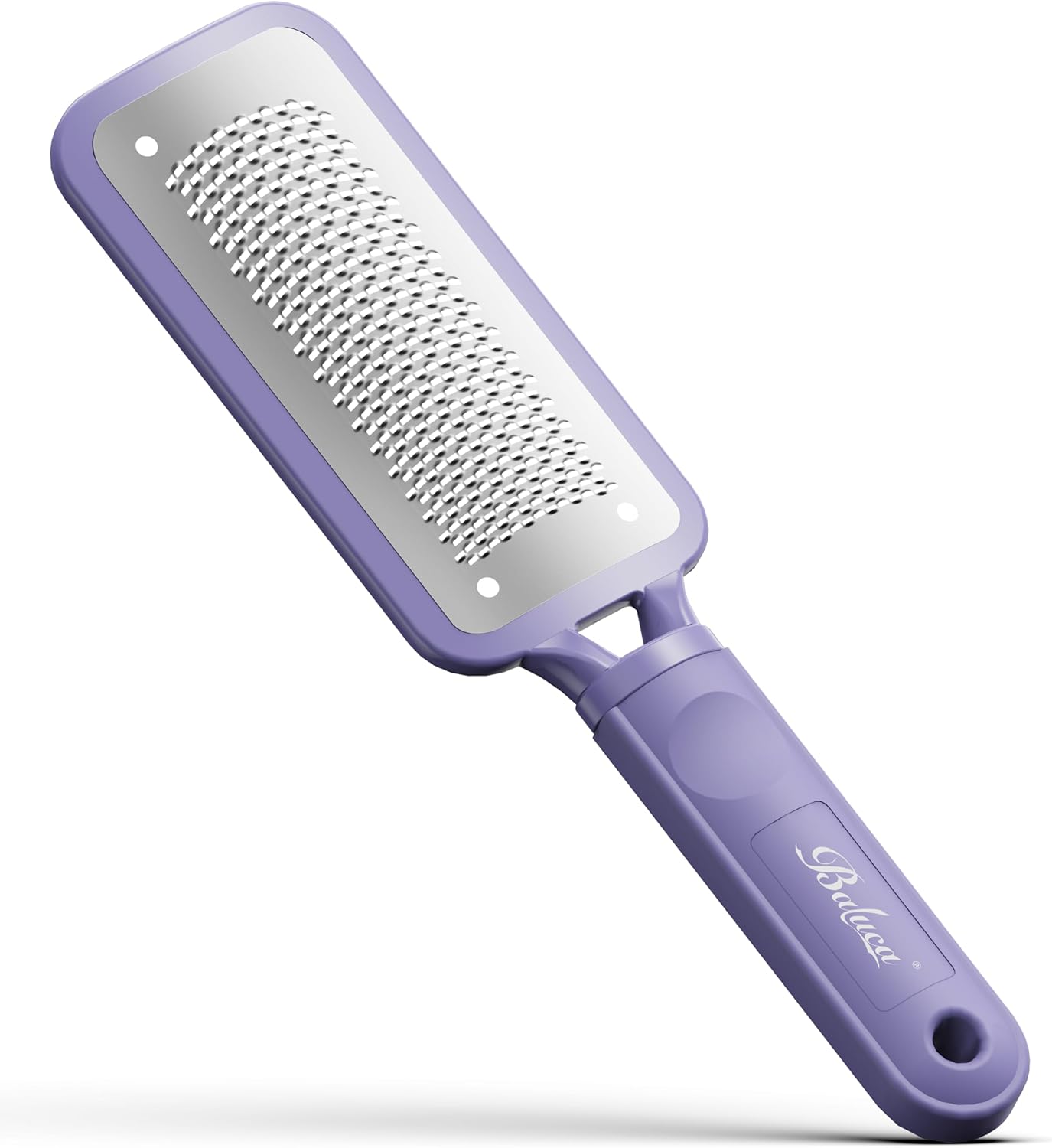 Professional Foot File & Callus Remover - Stainless Steel Rasp for Hard Skin & Cracked Heels | Purple