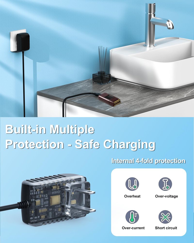 WUKUR 2V Shaver Charger Compatible with Wahl 8061, 8786, 8163, 7367, 7357, 7353, 7029, 7060, 7035, 7339, 7356 5-Star Series Clipper Trimmer