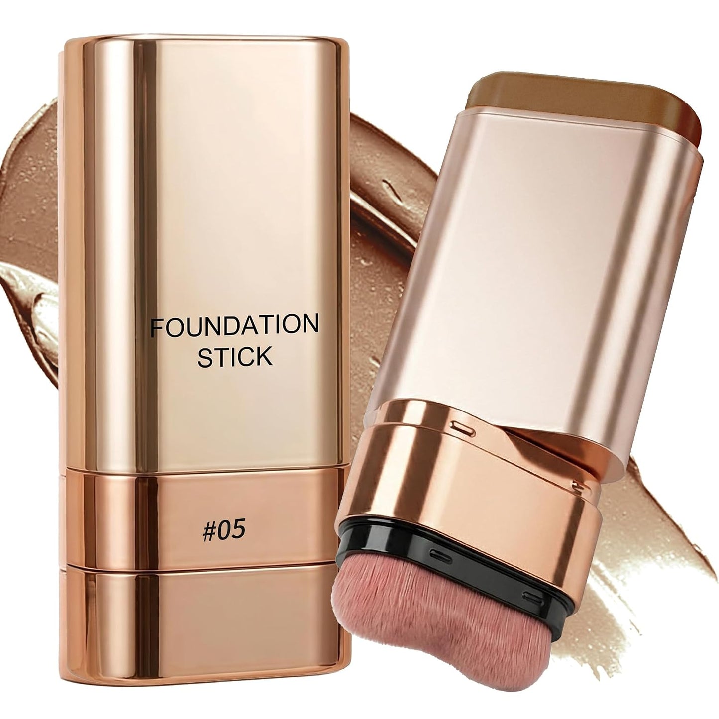 Luminous Dual-Ended Foundation Stick - Full Coverage Contouring & Concealer | Waterproof, Skin-Friendly, 01 Ivory