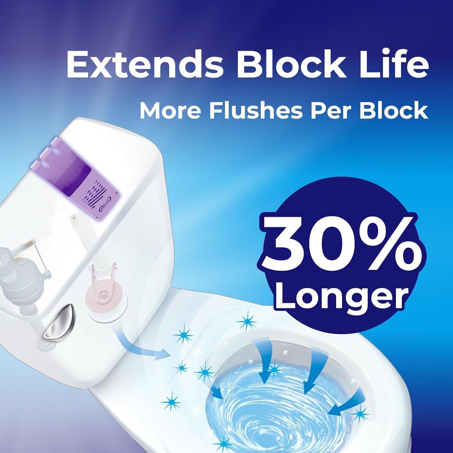 Toilet Tank Tablet Holder | Blue Toilet Bowl Tablets Included - Prevent Flapper Jams & Extend Cleaner Life (8.97 x 3.22 x 2.25 Inch)
