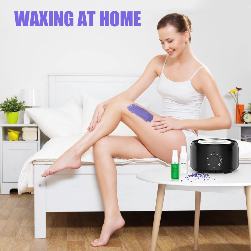 TIKESI Waxing Kit - Wax Warmer for Hair Removal, Hard Wax Kit with 14oz 5 Bags Hard Wax Beans for Full Body, Legs, Face, Eyebrows, Bikini, Brazilian Waxing Kit for Women Men