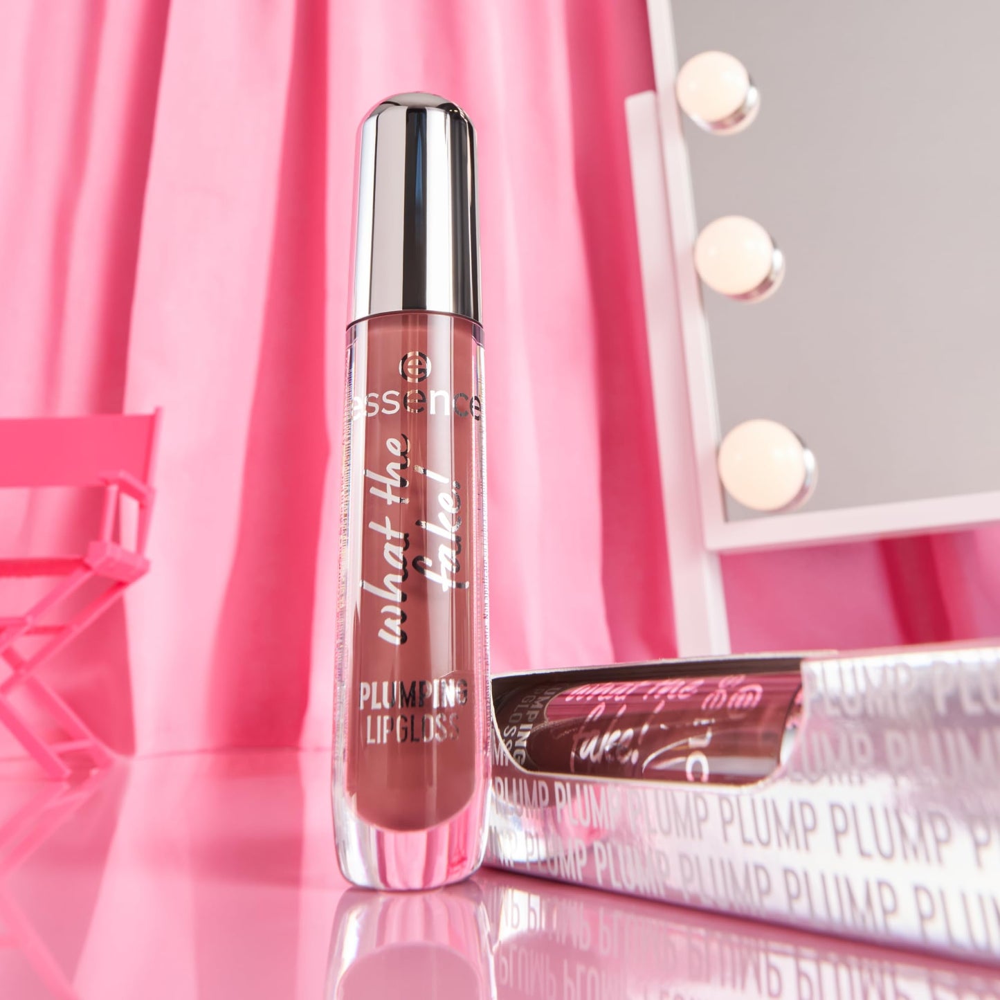 essence | What The Fake! Plumping Lipgloss | High-Shine, Glass-Like Finish | Instant Plumping Effect | Infused with Hyaluronic Acid | Vegan & Cruelty Free (103 | Bare But Better)