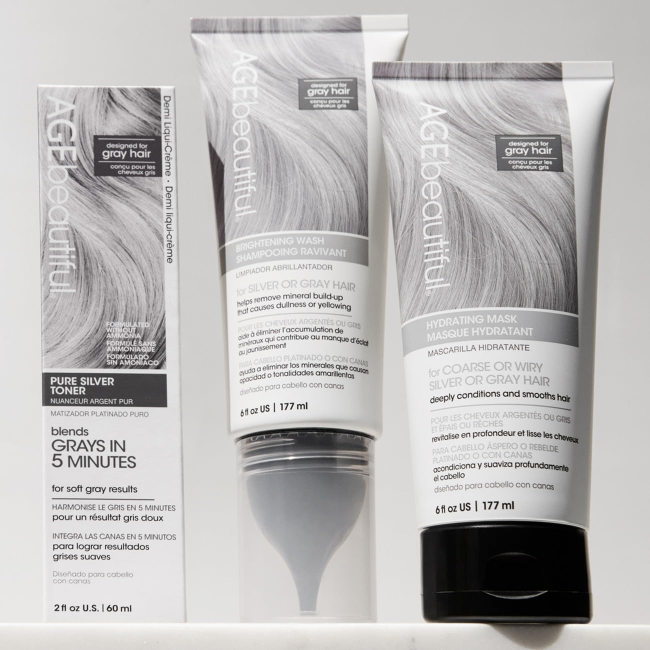 Deep Conditioning Hair Mask for Coarse Silver & Gray Hair - Silk Amino Acids & Keratin for Smooth, Shiny Results