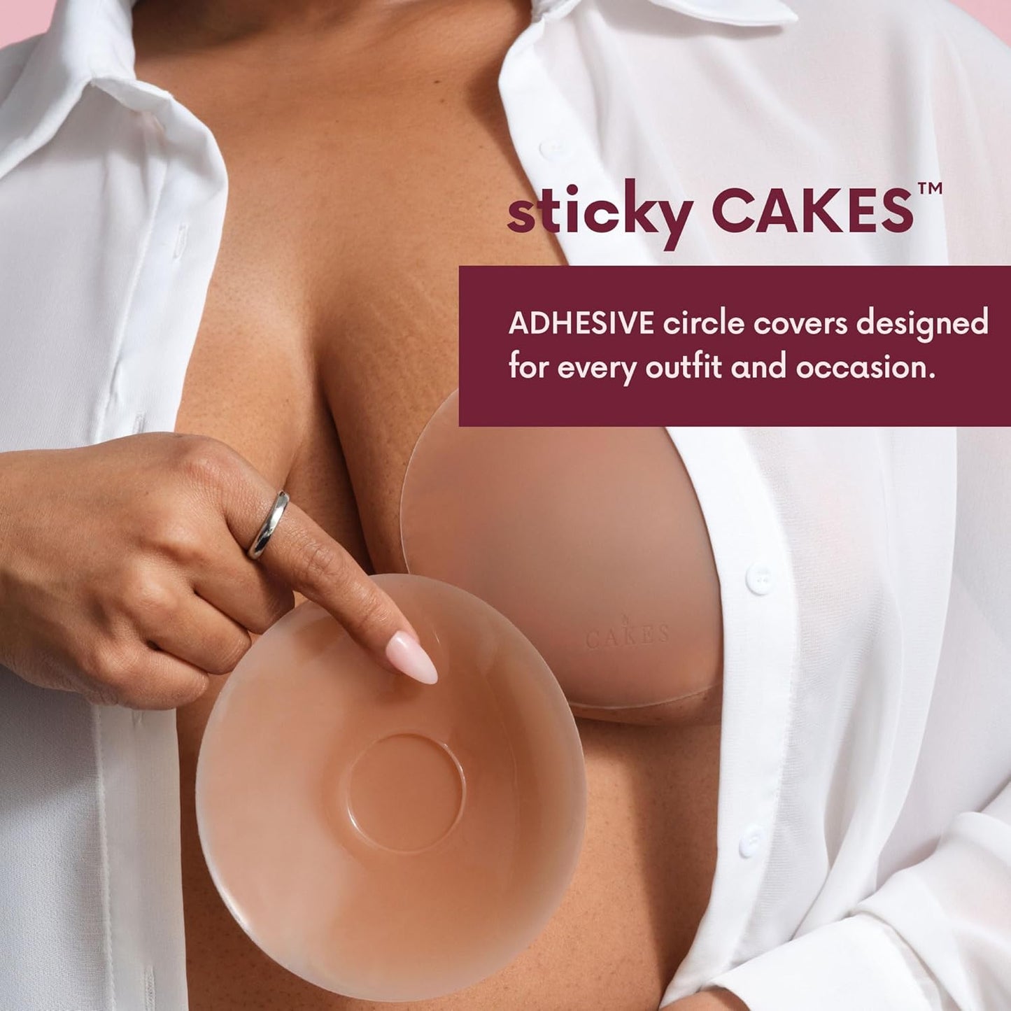 Sticky Circle Nipple Covers for Women - Adhesive-Free Comfort & Perfect Fit | CAKES Body®
