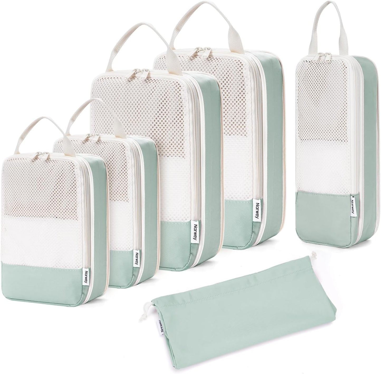 Compression Packing Cubes Set - Durable Travel Organizers for Men & Women | 6-Piece Luggage Storage Solution