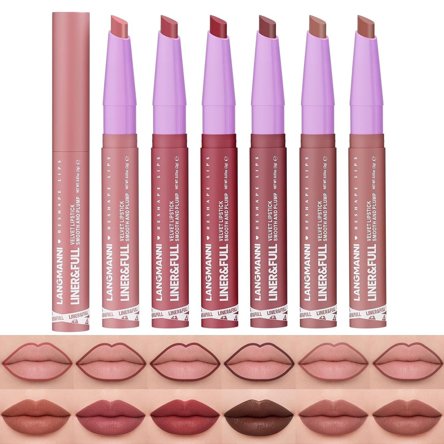 10Pcs Velvet Matte Lipstick Set - High Pigment, Long-Lasting, Waterproof | Soft Dark Nude Shades for Women