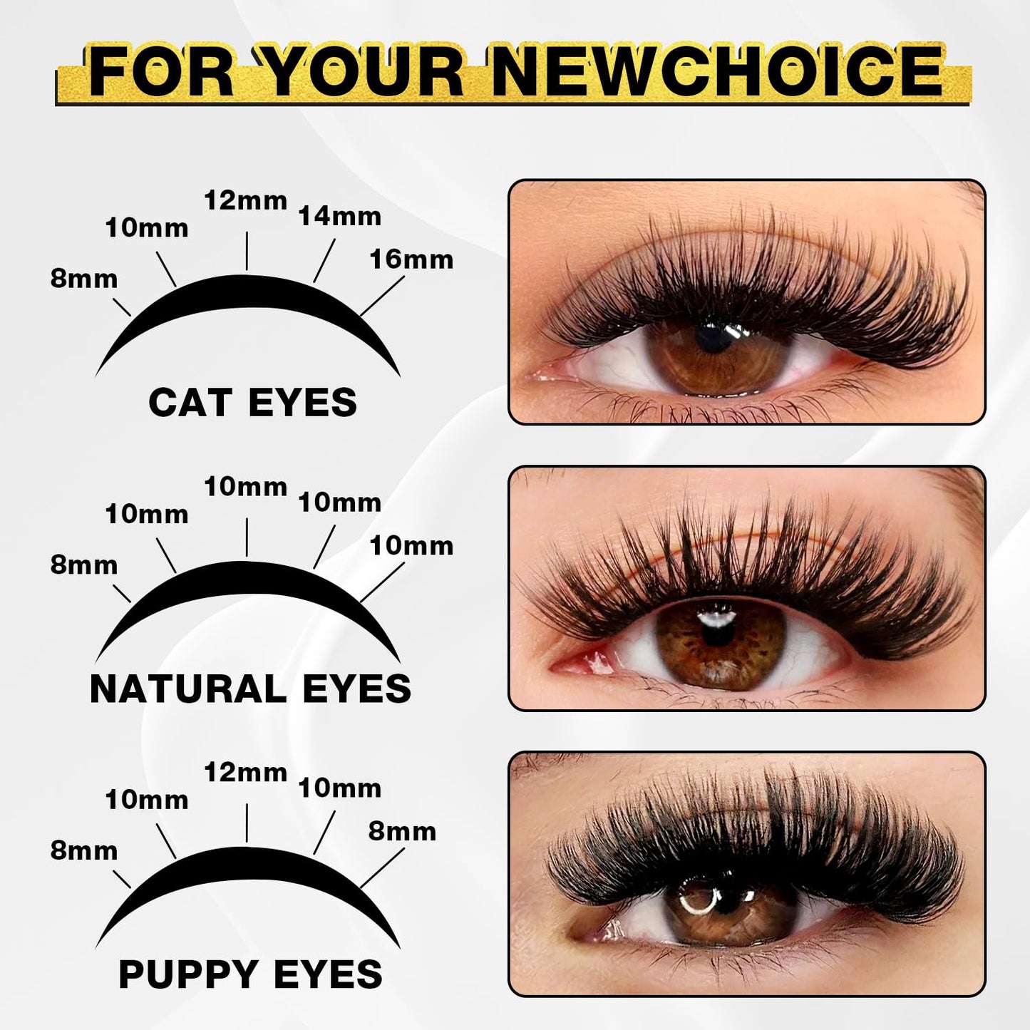 Self-Adhesive Eyelashes - 150pcs Pre-Glued Extensions | 8-16mm Reusable Clusters for Natural & Dramatic Looks