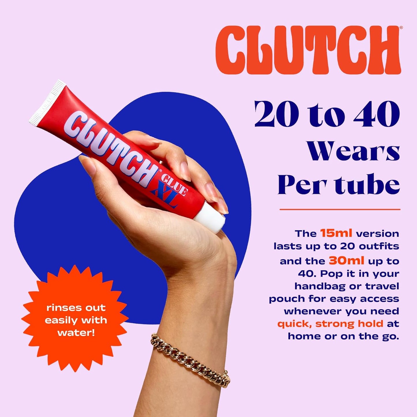 Liquid Fashion Tape - Clear Body Glue for Clothing & Accessories | All-Day Hold, 15ml