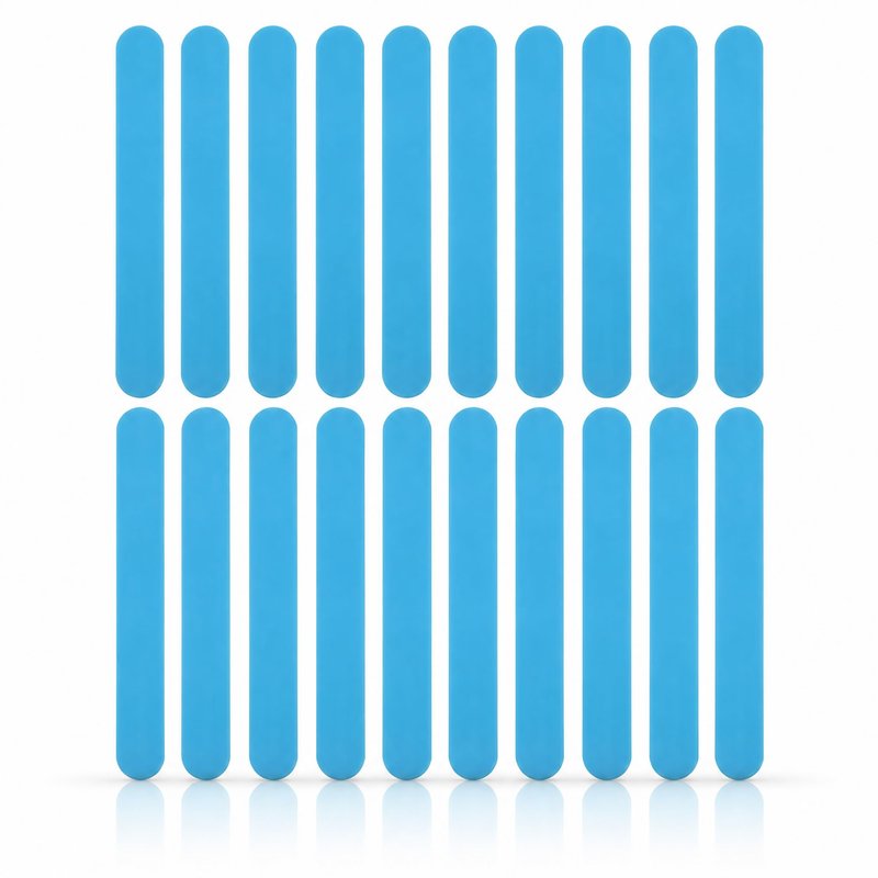 POPETPOP 25 Pack Tongue Depressors, Sturdy Plastic Tongue Scrapers for Oral Cavity Diagnostic, Reusable Flavored Depressors with Smooth Edge for Medical Laboratory Use (Blue)