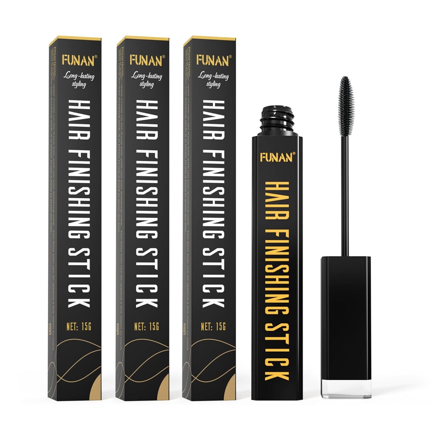 Hair Finishing Stick - Flyaway Tamer & Edge Control Wand for Women | Non-Greasy, Travel Size 2 Pack