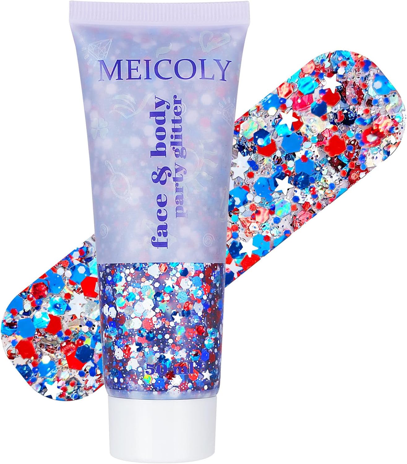Pink Face & Body Glitter - Sparkly Hair & Makeup for Kids | Self-Adhesive Mermaid Glitter for Concerts & Halloween