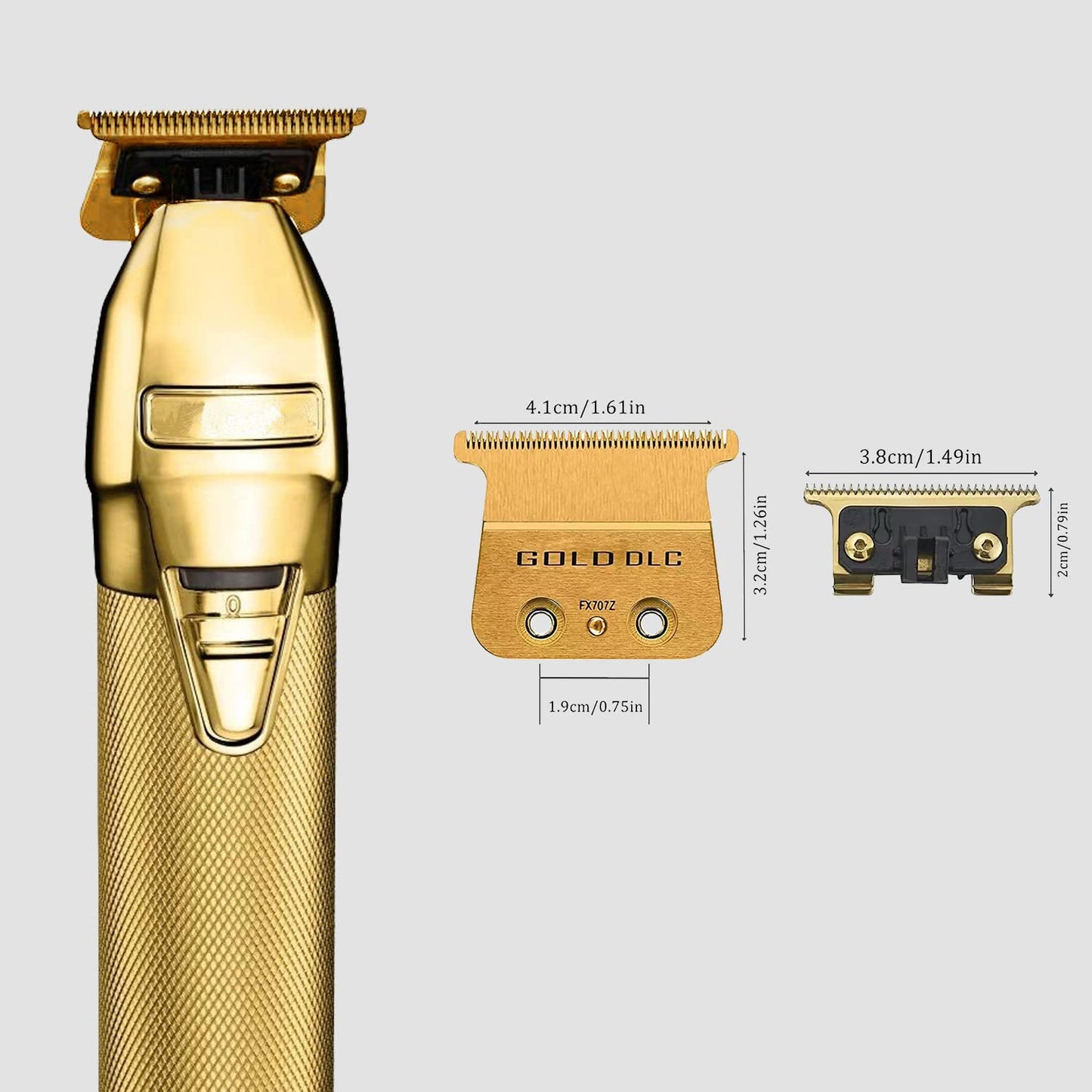 FX707Z DLC Replacement Blades for BaBylissPRO Hair Trimmers - 2 Pack Compatible with FX787 & FX726