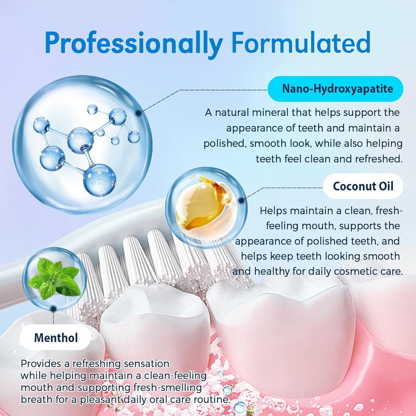 Teeth Whitening Powder - Enamel-Safe Hydroxyapatite Formula - Gentle, No Sensitivity - 15g for Long-Lasting Freshness