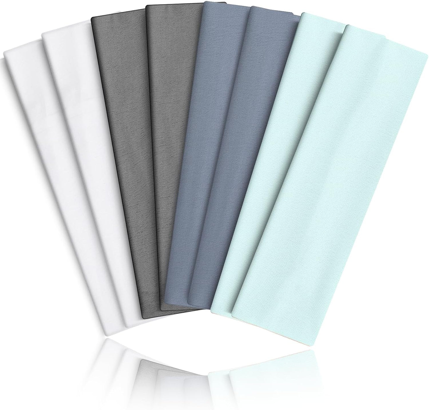 Non-Slip Sports Headbands - 8PCS Elastic Running Bands for Men & Women | Soft, Sweat-Absorbent Design