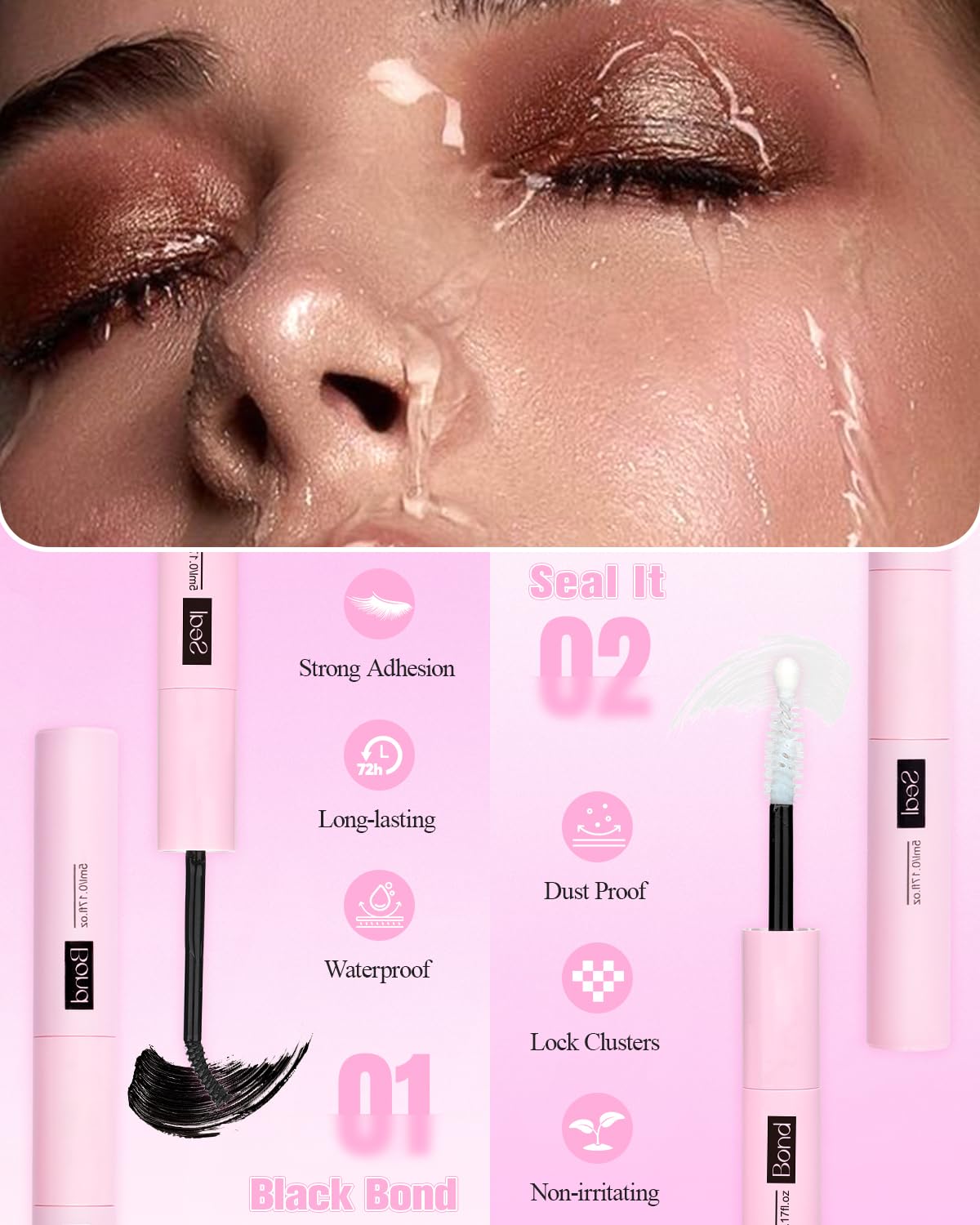 Wispy Lash Clusters Kit 8-16mm Volume Cluster Eyelash Extensions Kit Natural Lashes Clusters with Thin Band D Curl Individual Lashes Eyelashes Clusters Kit for DIY Lash Extensions Daily Makeup
